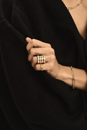 Round Diamond Channel Set Ring | 18K White Gold | Natasha Schweitzer