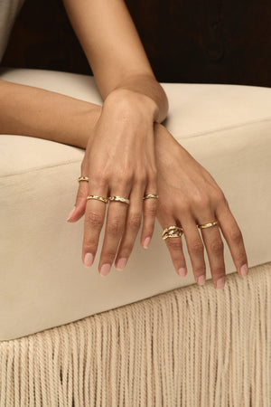 Baguette Diamond Channel Set Ring | 18K Yellow Gold | Natasha Schweitzer