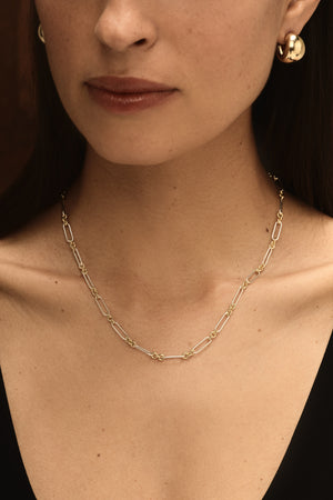Two-Tone Medium Lennox Necklace | Gold | Natasha Schweitzer