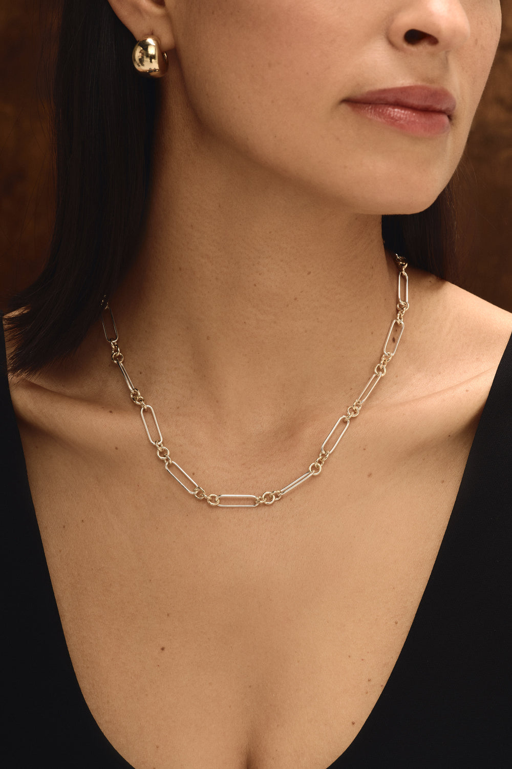 Two-Tone Large Lennox Necklace | Gold| Natasha Schweitzer