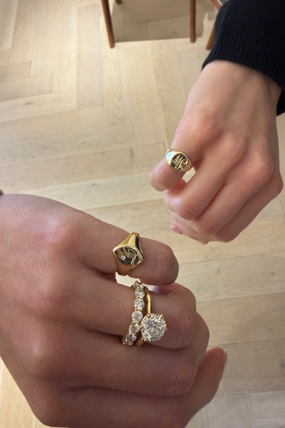 Marquise Signet Ring | Yellow Gold| Natasha Schweitzer