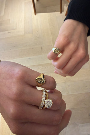 Marquise Signet Ring | Yellow Gold | Natasha Schweitzer