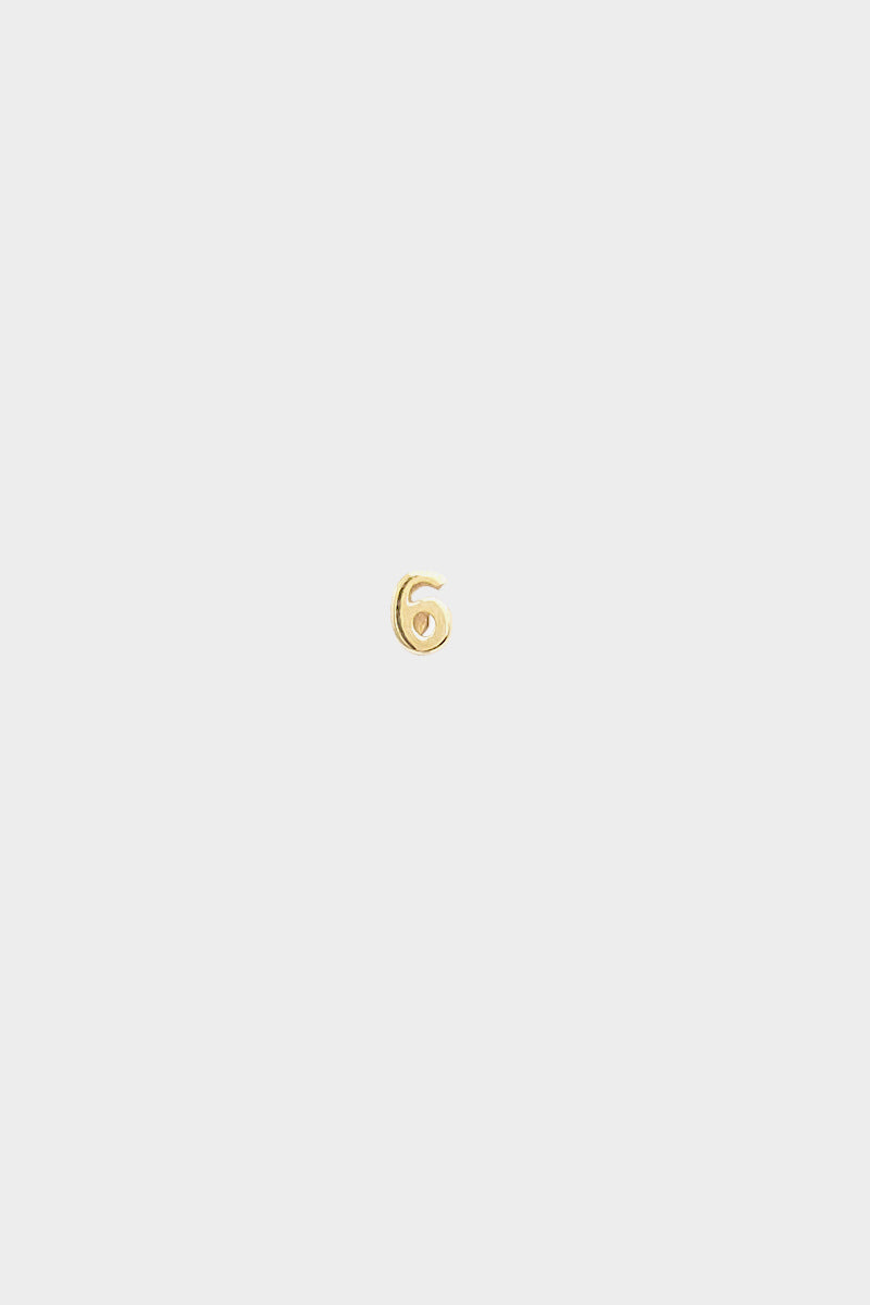 Number Stud | 9K Yellow Gold| Natasha Schweitzer