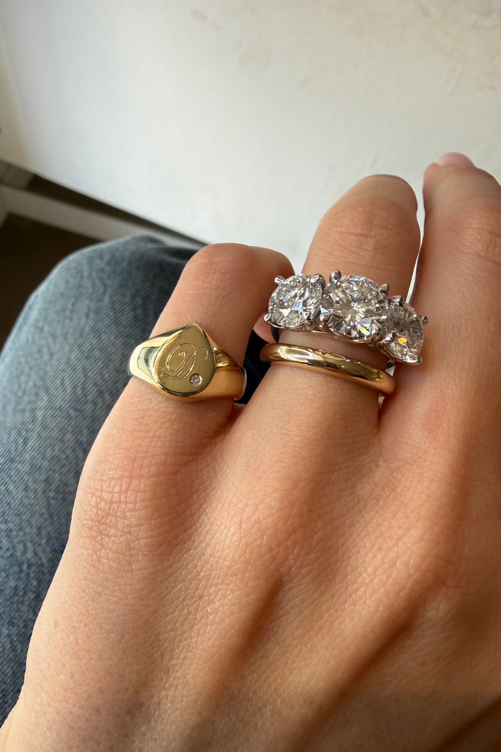 Pear Signet Ring | Yellow Gold| Natasha Schweitzer