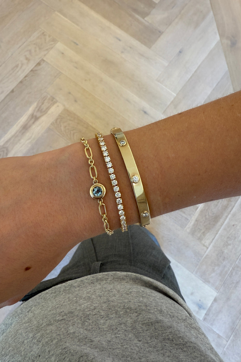 Roma Round Gemstone Bracelet | Yellow Gold, More Options Available| Natasha Schweitzer