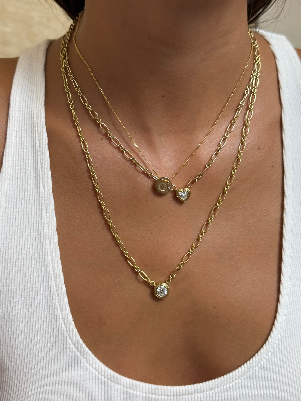 Roma Round Diamond Necklace | Yellow Gold| Natasha Schweitzer