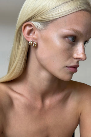 Sabine Diamond Hoops | Yellow Gold | Natasha Schweitzer