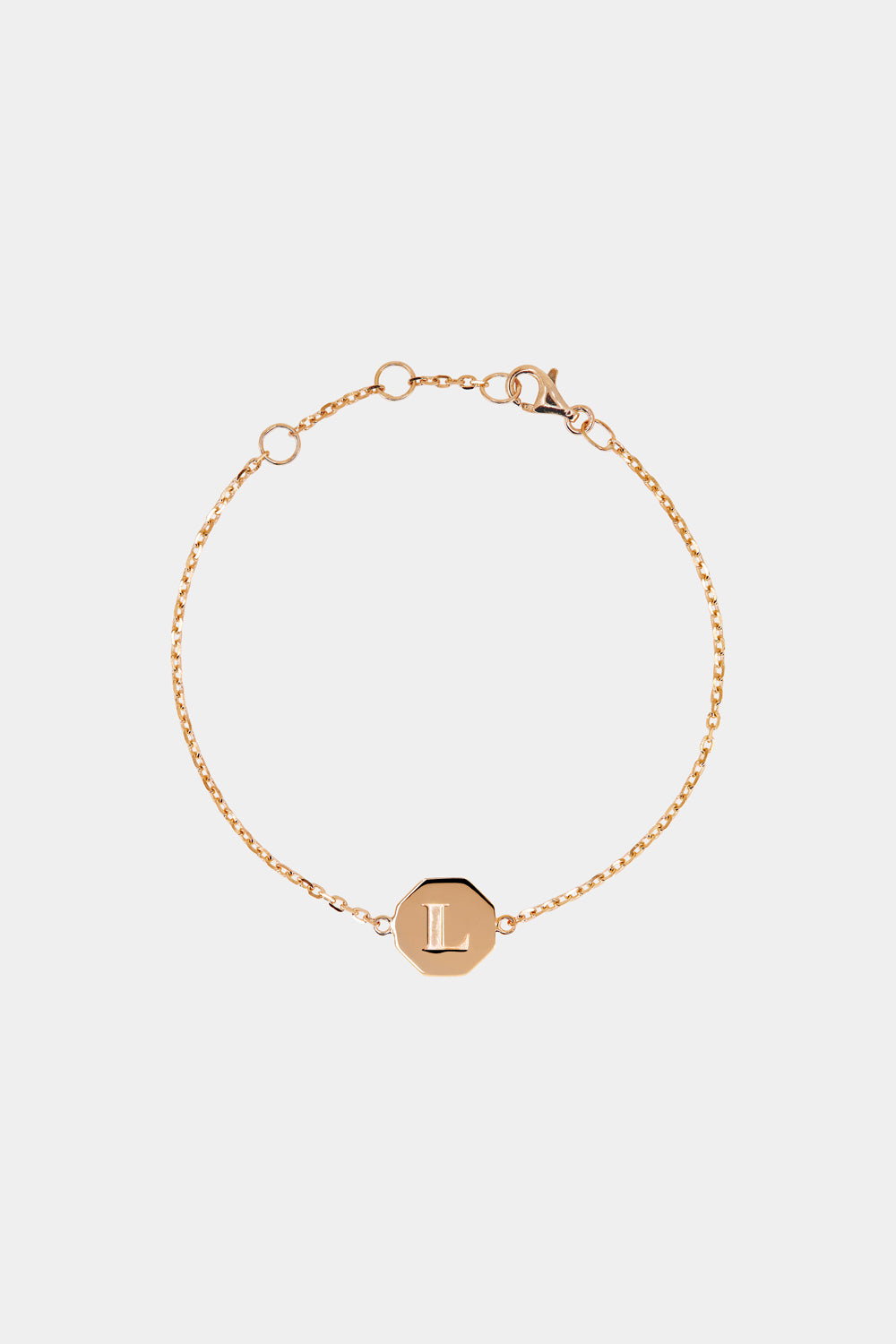 Letter Bracelet | 9K Rose Gold