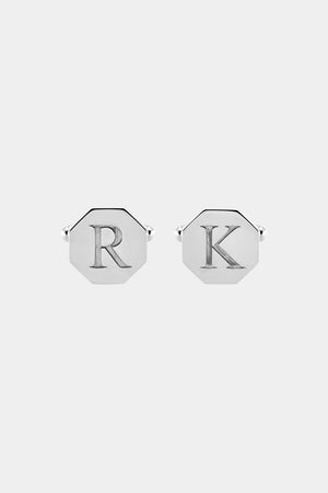 Letter Cufflinks | Silver | Natasha Schweitzer