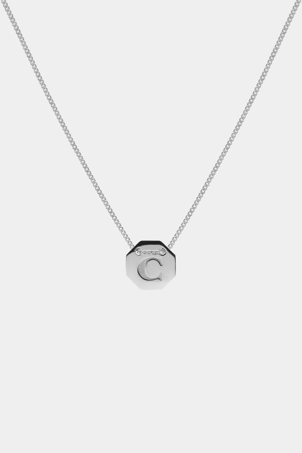 Letter Necklace 9K White Gold - Main Image
