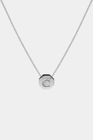 Letter Necklace | 9K White Gold | Natasha Schweitzer
