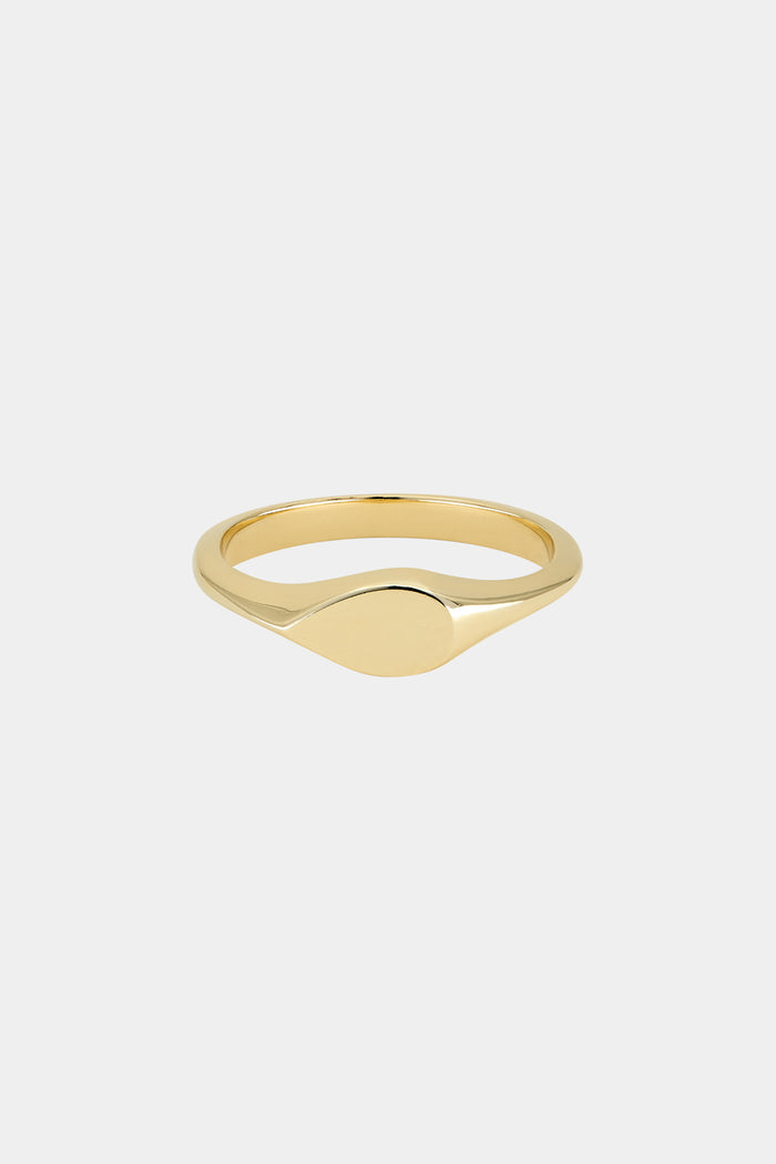 Mini Pear Signet Ring