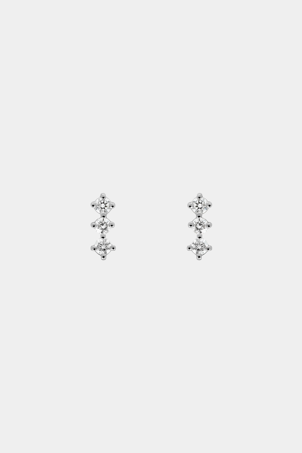 Buttercup Diamond Bar Studs | White Gold| Natasha Schweitzer