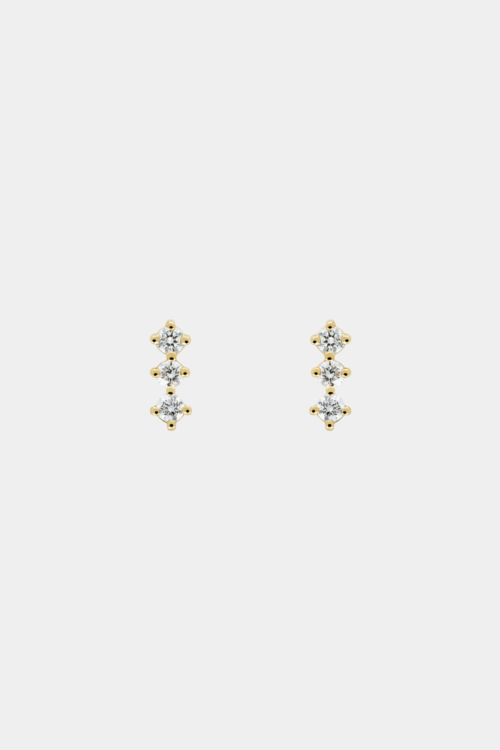 Buttercup Diamond Bar Studs | Yellow Gold| Natasha Schweitzer