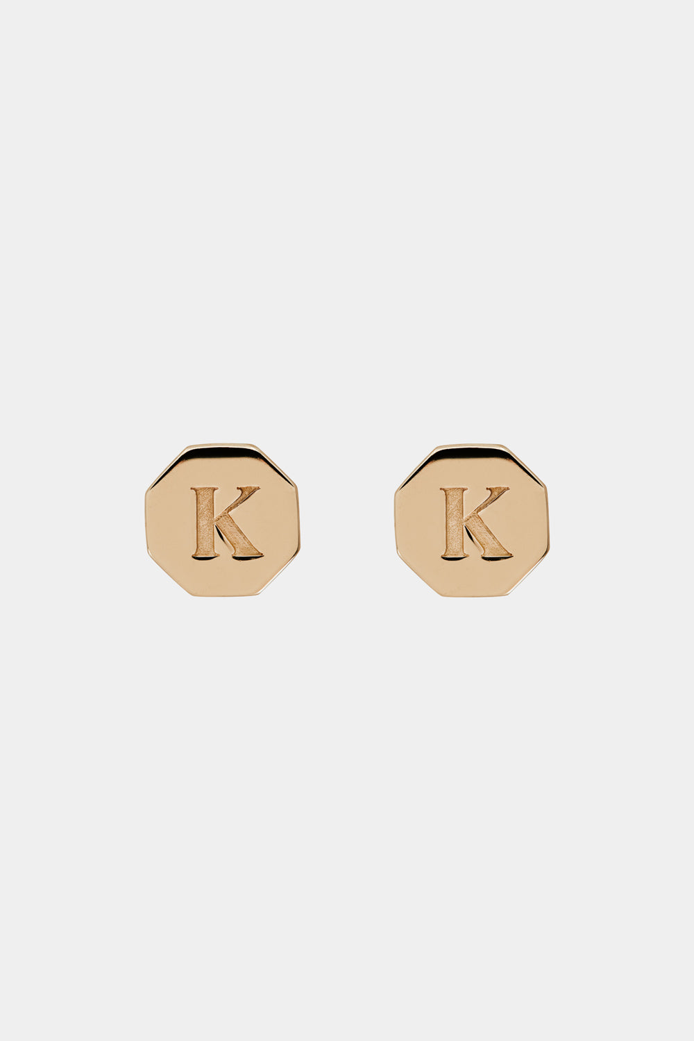 Letter Earrings | 9K Rose Gold