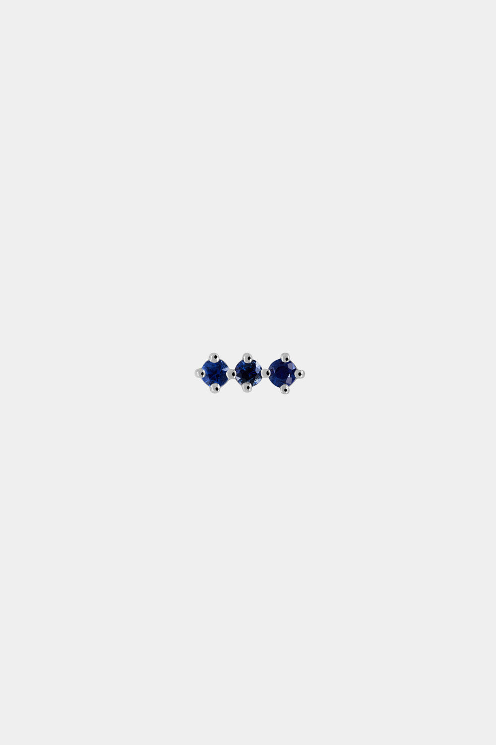 Buttercup Sapphire Bar Studs | 9K White Gold| Natasha Schweitzer