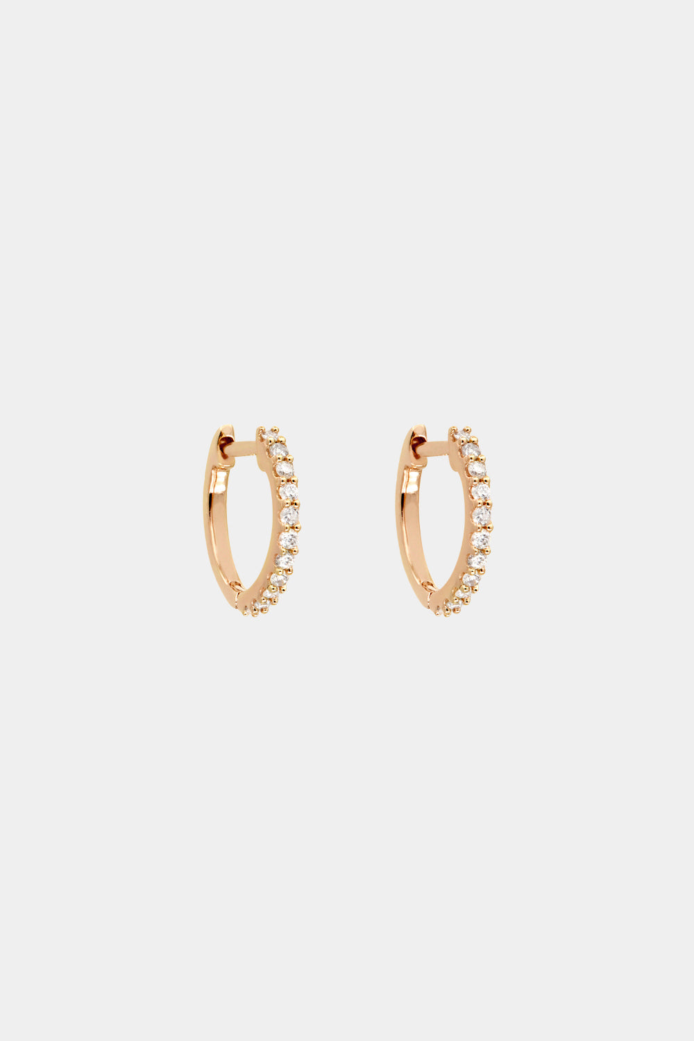 Small Diamond Huggies | 18K Rose Gold