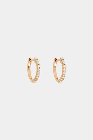 Small Diamond Huggies | 18K Rose Gold | Natasha Schweitzer