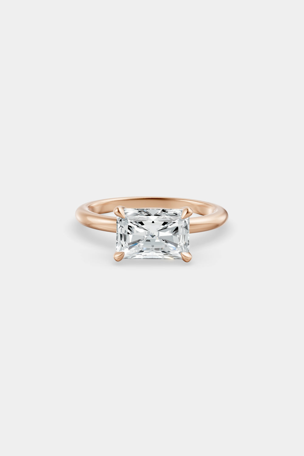 East West Diamond Solitaire Ring | Piccolo Band| Natasha Schweitzer