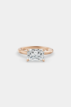 East West Diamond Solitaire Ring | Piccolo Band | Natasha Schweitzer
