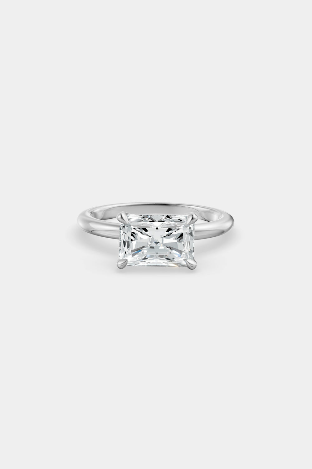 East West Diamond Solitaire Ring | Piccolo Band| Natasha Schweitzer