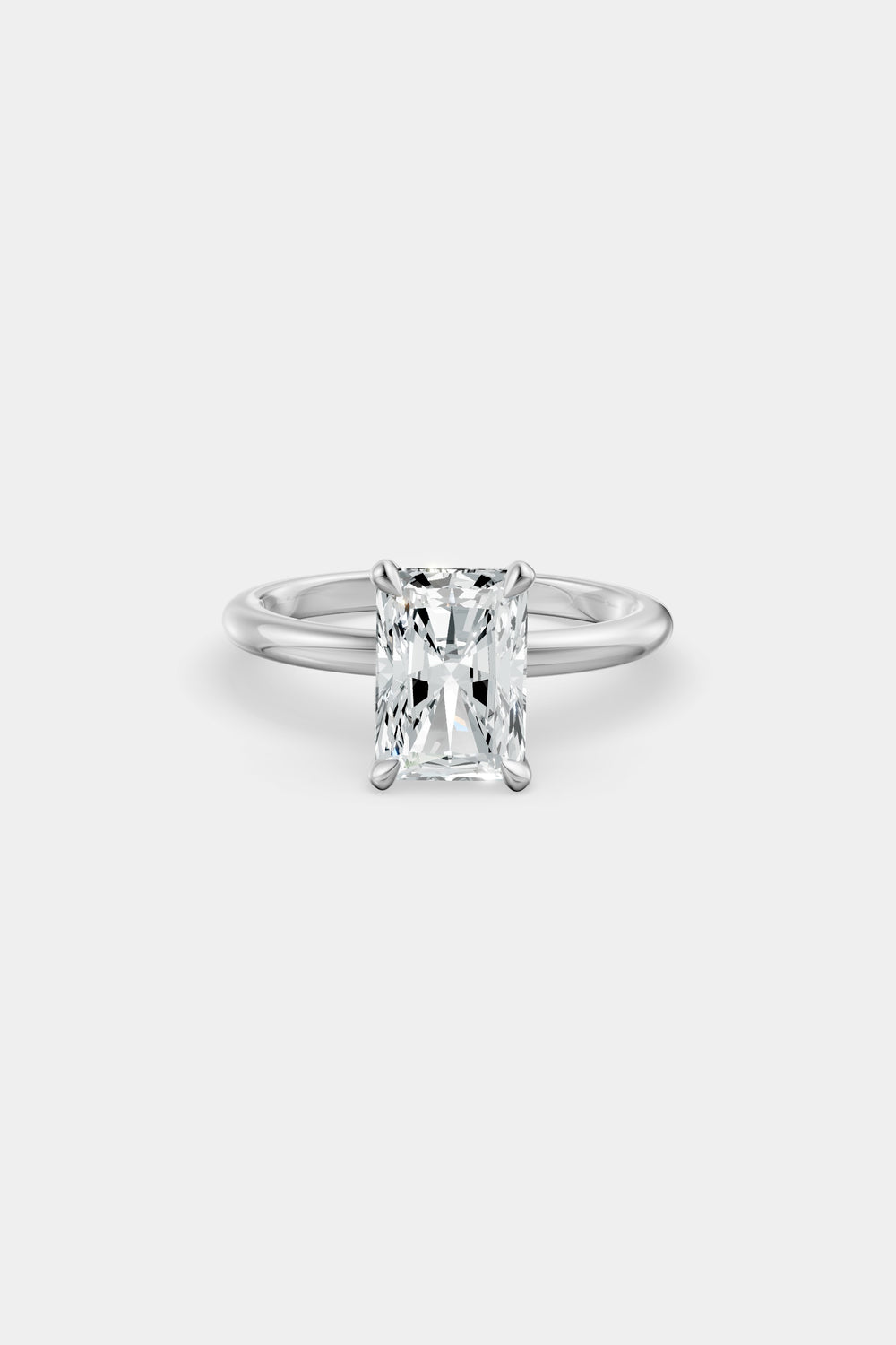 Diamond Solitaire Ring | Piccolo Band| Natasha Schweitzer