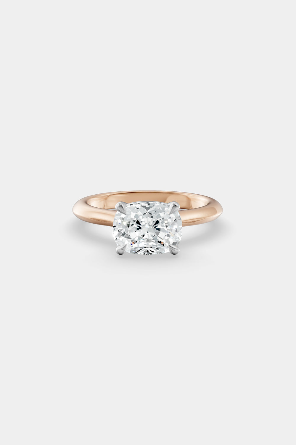 East West Diamond Solitaire Ring | Traditional Open-Style Band| Natasha Schweitzer