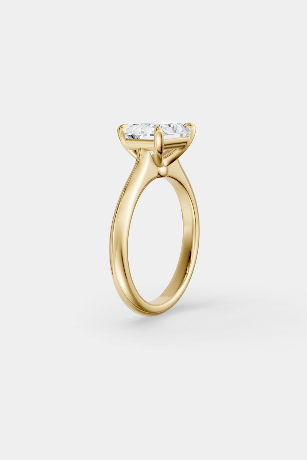 East West Diamond Solitaire Ring | Traditional Band| Natasha Schweitzer