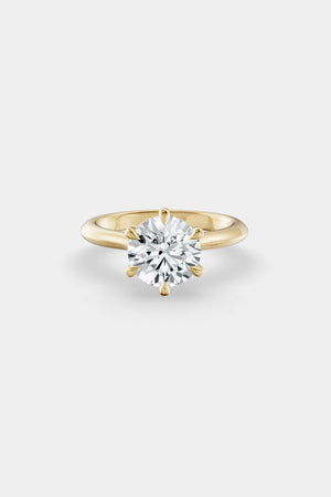 Diamond Solitaire Ring | Traditional Open-Style Band | Natasha Schweitzer