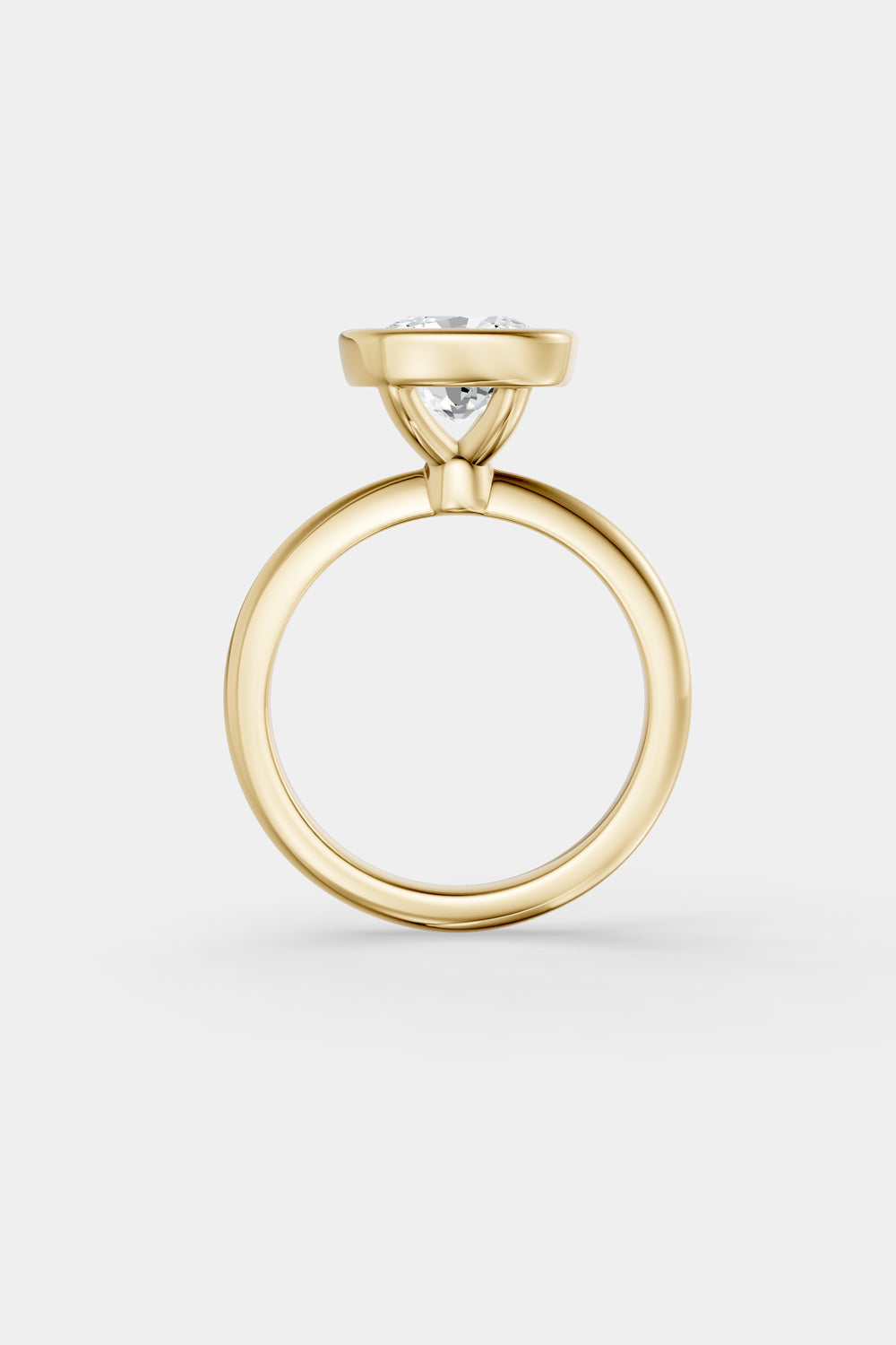 East West Diamond Bezel Solitaire Ring | Piccolo Band| Natasha Schweitzer