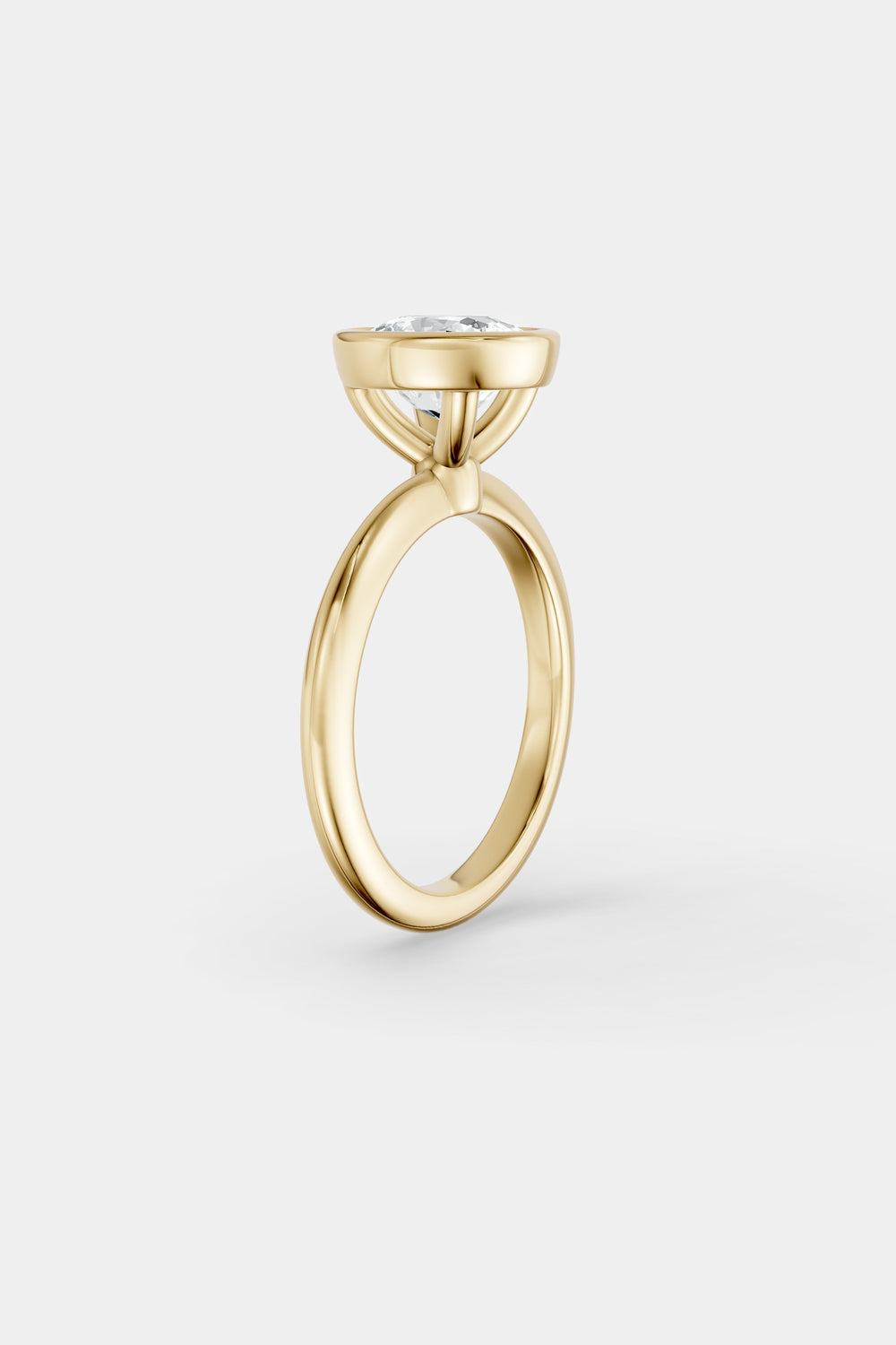 East West Diamond Bezel Solitaire Ring | Piccolo Band| Natasha Schweitzer