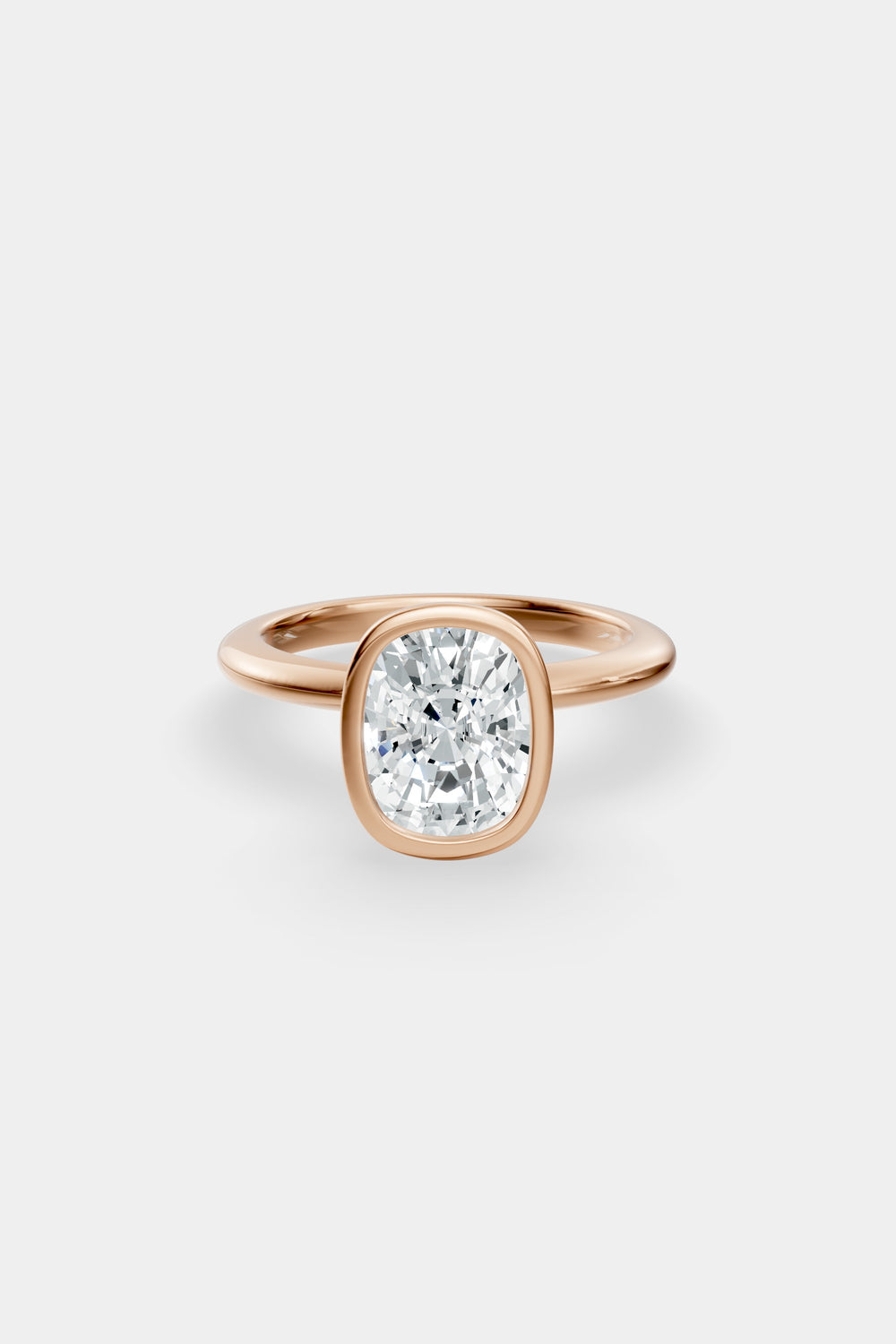 Diamond Bezel Solitaire Ring | Gwen Band