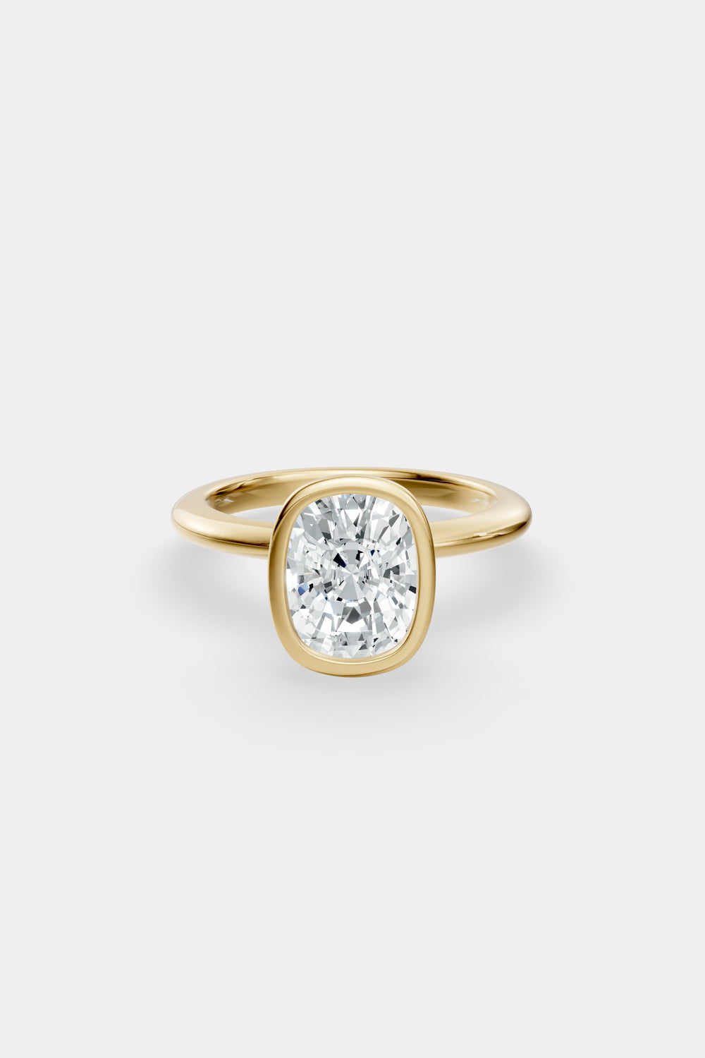 Diamond Bezel Solitaire Ring | Gwen Band