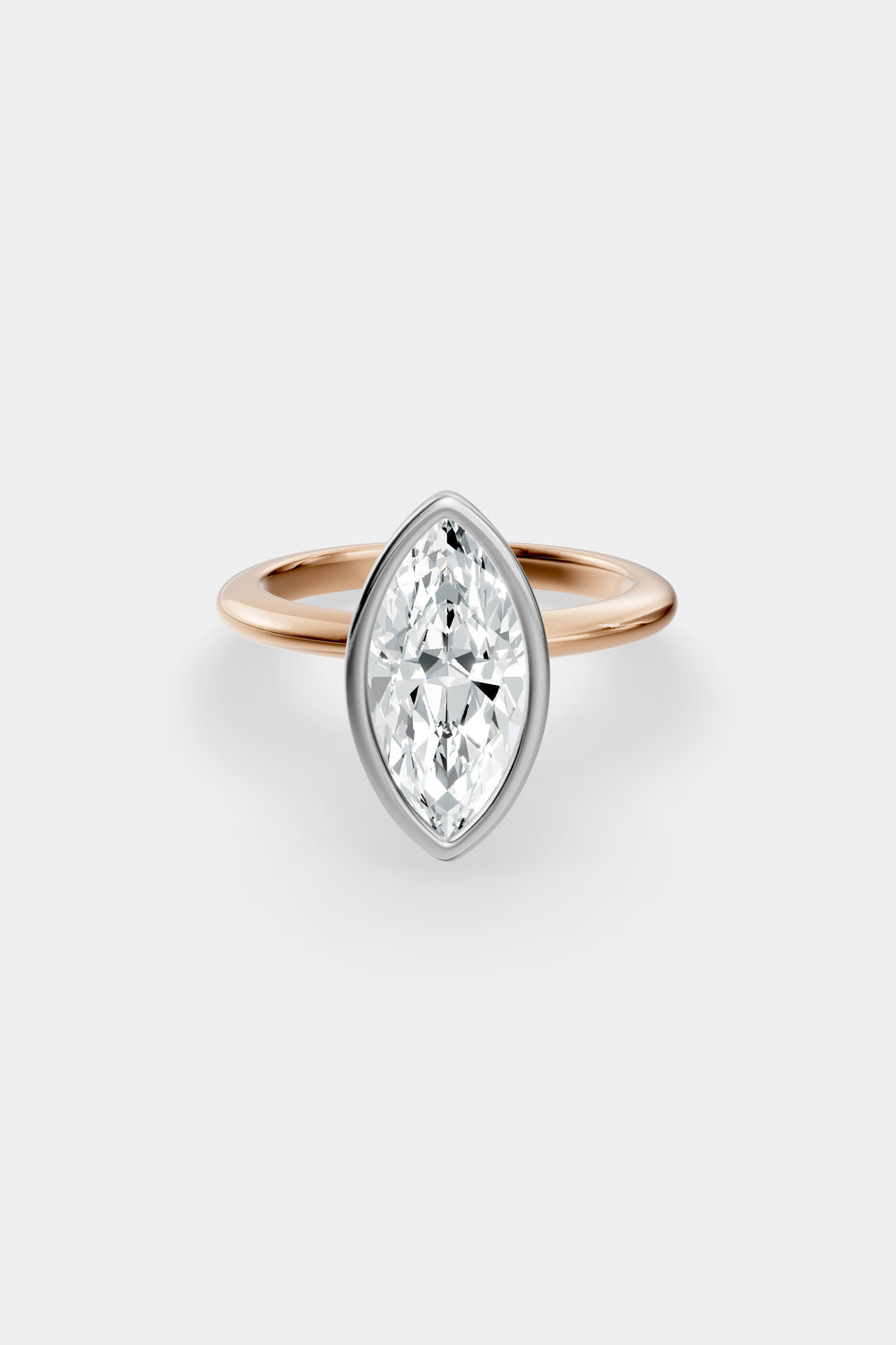 Diamond Bezel Solitaire Ring | Gwen Band| Natasha Schweitzer