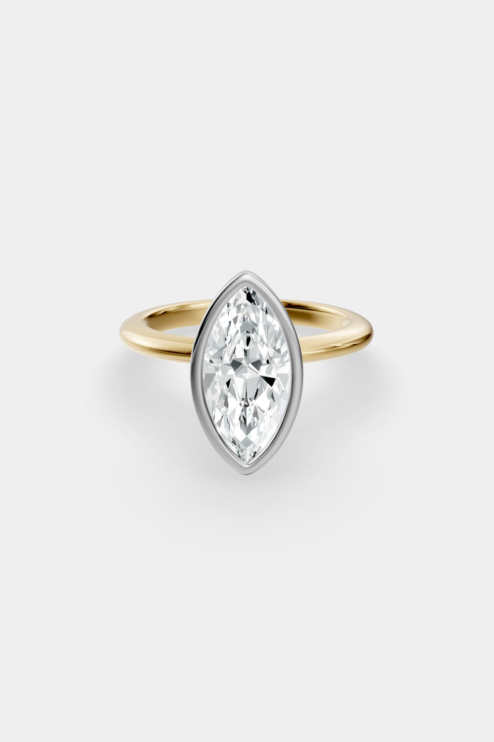 Diamond Bezel Solitaire Ring | Gwen Band| Natasha Schweitzer
