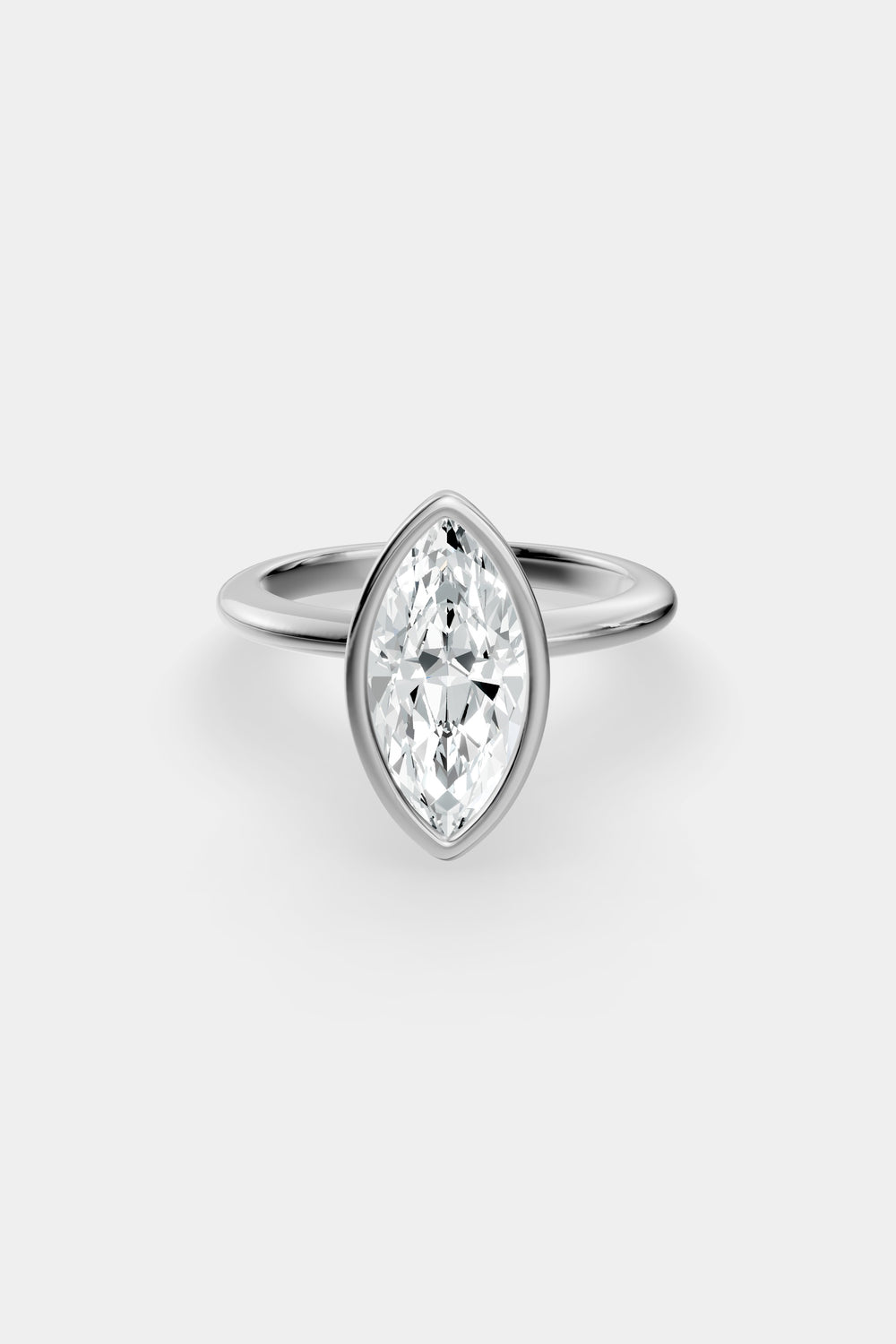 Diamond Bezel Solitaire Ring | Gwen Band| Natasha Schweitzer