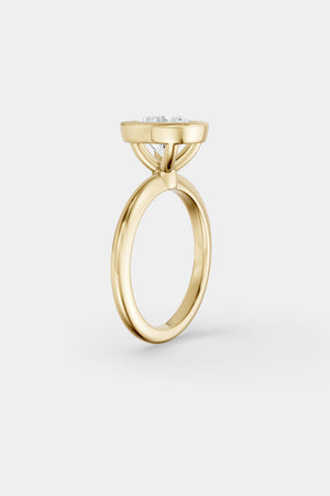 Diamond Bezel Solitaire Ring | Piccolo Band | Natasha Schweitzer