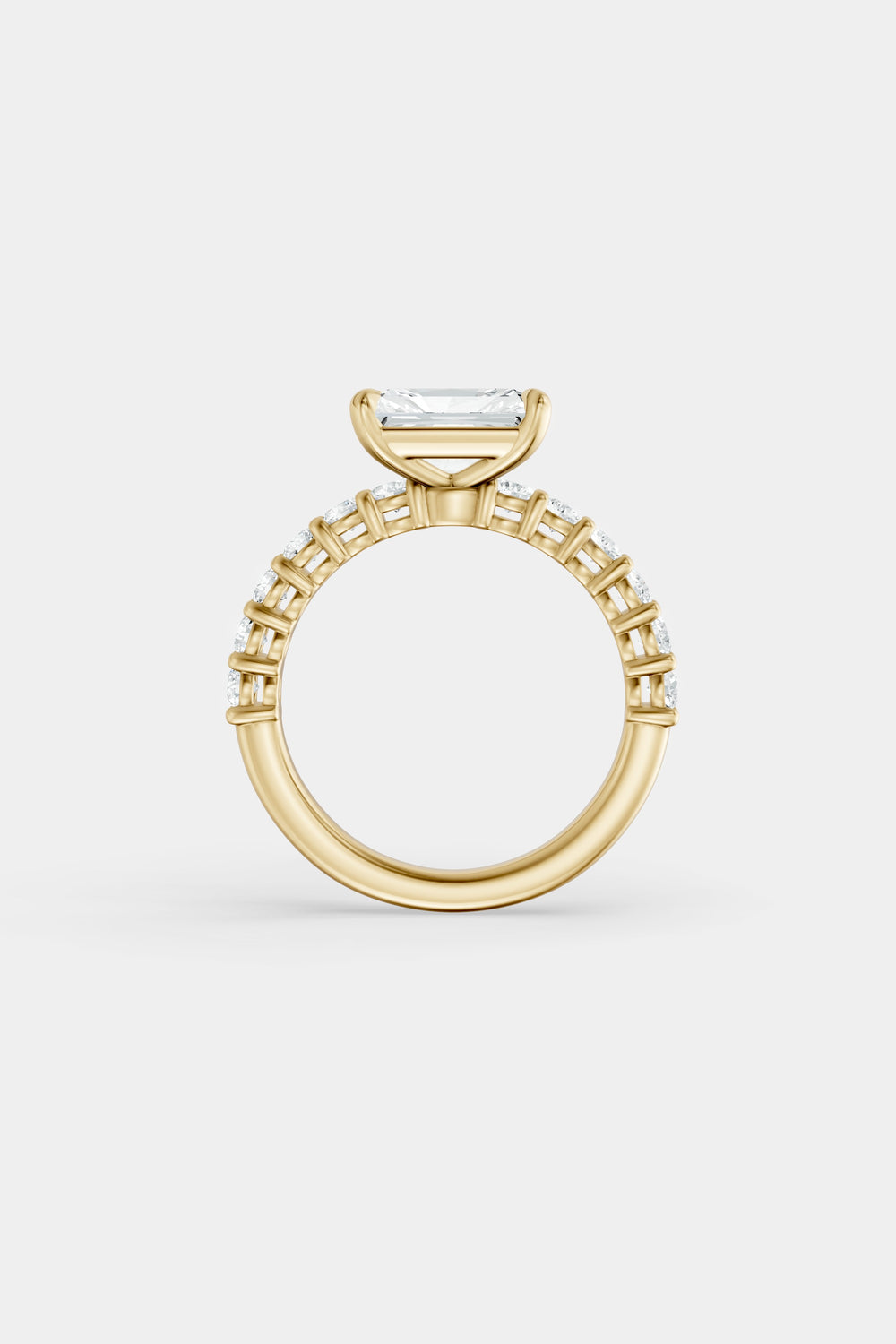 East West Diamond Solitaire Ring | 0.05ct Diamond Half Eternity Band| Natasha Schweitzer