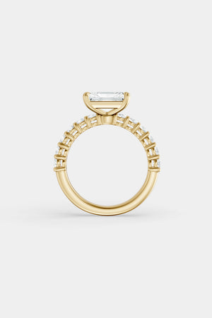 East West Diamond Solitaire Ring | 0.05ct Diamond Half Eternity Band | Natasha Schweitzer