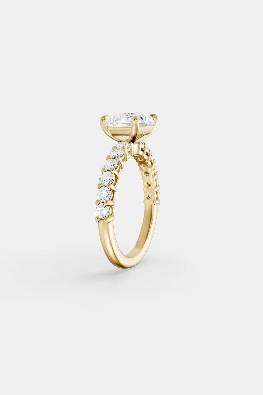 East West Diamond Solitaire Ring | 0.05ct Diamond Half Eternity Band| Natasha Schweitzer