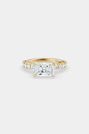 East West Diamond Solitaire Ring | 0.05ct Diamond Half Eternity Band | Natasha Schweitzer