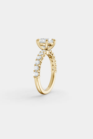 Diamond Solitaire Ring | 0.05ct Diamond Half Eternity Band | Natasha Schweitzer