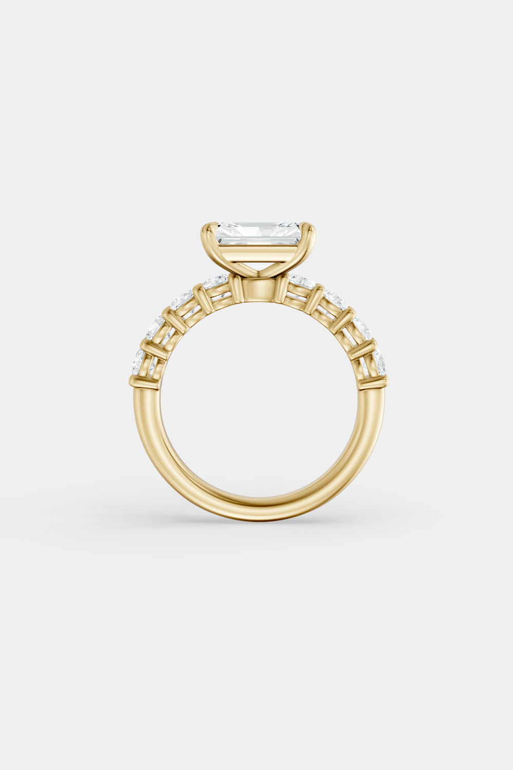 East West Diamond Solitaire Ring | 0.10ct Diamond Half Eternity Band| Natasha Schweitzer