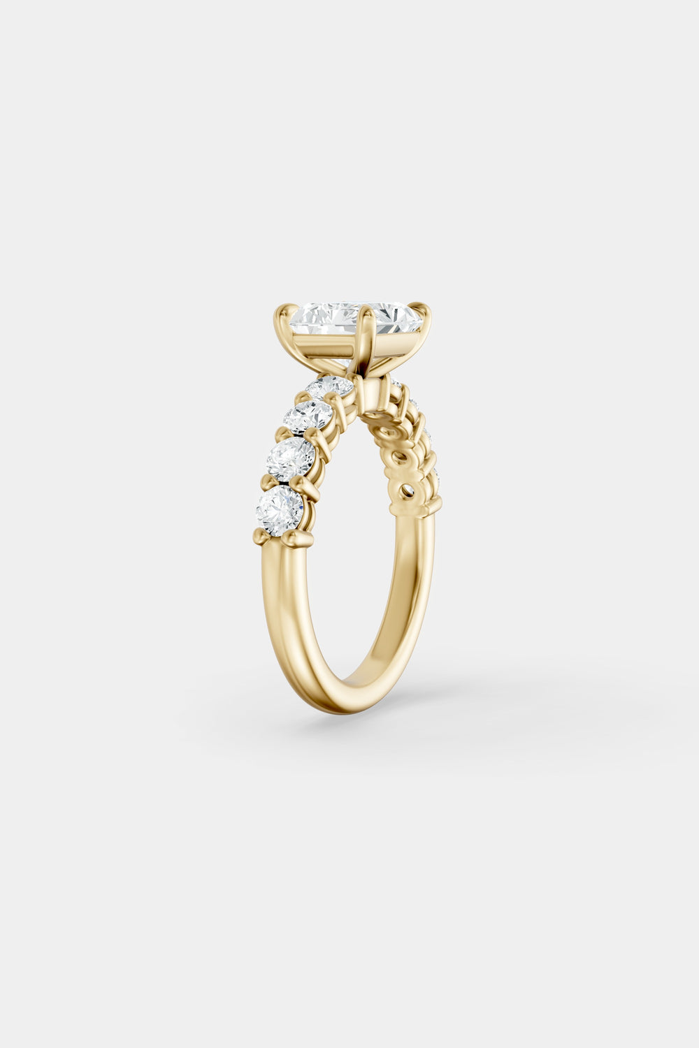 East West Diamond Solitaire Ring | 0.10ct Diamond Half Eternity Band| Natasha Schweitzer