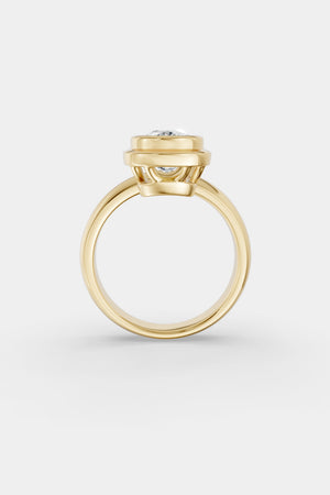 Framed Cushion Bezel Ring | Rounded Band | Natasha Schweitzer