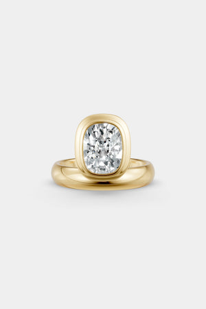 Framed Cushion Bezel Ring | Rounded Band | Natasha Schweitzer