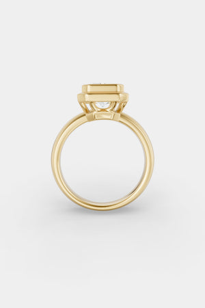 Framed Radiant Bezel Ring | Rounded Band | Natasha Schweitzer