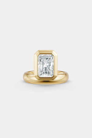 Framed Radiant Bezel Ring | Rounded Band | Natasha Schweitzer