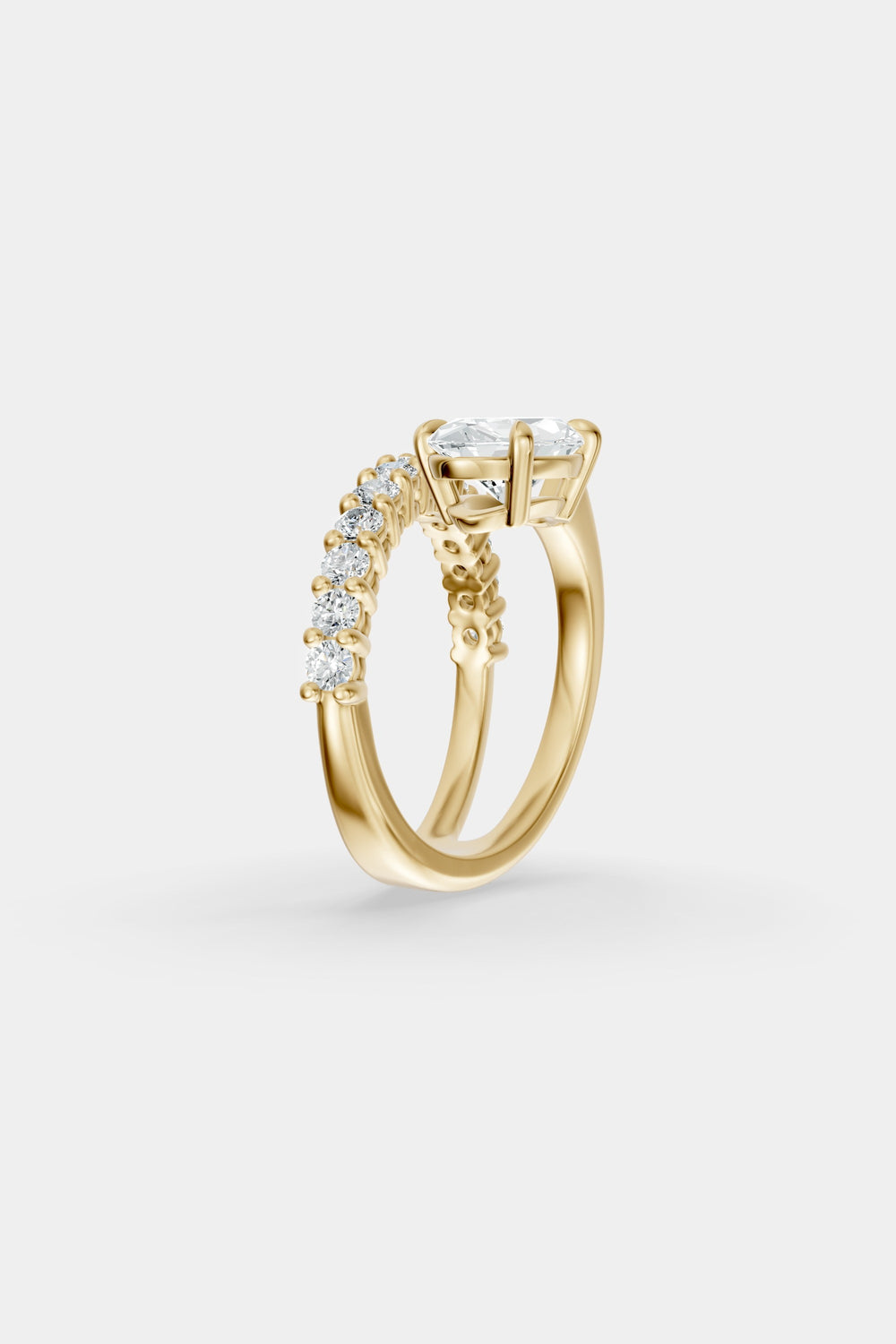 Natasha East West Diamond Wrap Ring | 0.05ct Round Diamond Band| Natasha Schweitzer