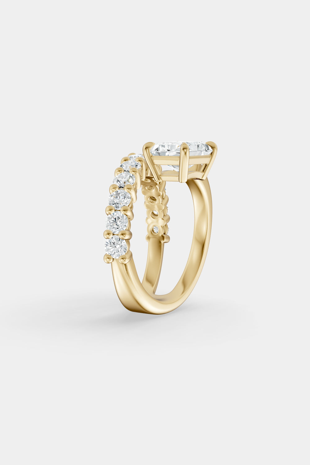 Natasha East West Diamond Wrap Ring | 0.10ct Round Diamond Band| Natasha Schweitzer